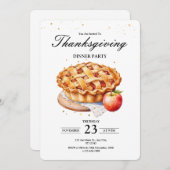 Uitnodiging voor Thanksgiving Dinner, Laten we Dan (Voorkant / Achterkant)