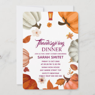 Uitnodiging voor Thanksgiving Dinner   Laten we In