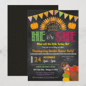 Uitnodiging voor Thanksgiving geslacht onthulling  (Voorkant / Achterkant)