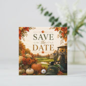 Uitnodiging voor Thanksgiving-golfviering (Staand voorkant)