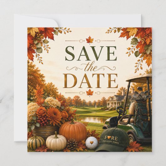 Uitnodiging voor Thanksgiving-golfviering (Voorkant)
