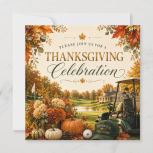 Uitnodiging voor Thanksgiving-golfviering