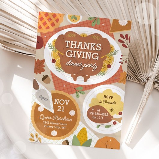 Uitnodiging voor Thanksgiving-kalfsmaaltijd