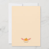 Uitnodiging voor Thanksgiving-personages (Achterkant)