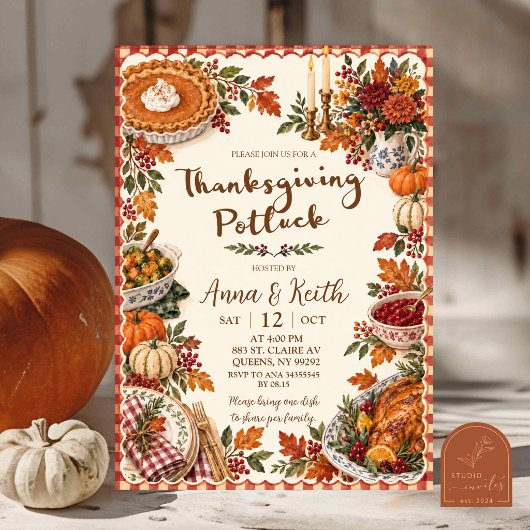Uitnodiging voor Thanksgiving Potluck