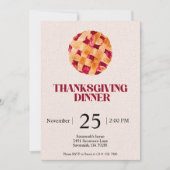 Uitnodiging voor Thanksgiving Taart Dinner (Voorkant)