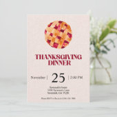Uitnodiging voor Thanksgiving Taart Dinner (Staand voorkant)