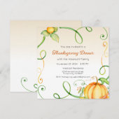 Uitnodiging voor Thanksgiving, Thanksgiving Dinner (Voorkant / Achterkant)