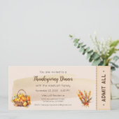 Uitnodiging voor Thanksgiving, uitnodiging voor Th (Staand voorkant)