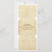 uitnodiging voor theater Ticket Wedding (Achterkant)