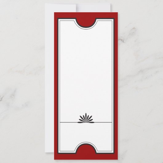 Uitnodiging voor theater Ticket Wedding (Achterkant)