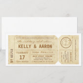  uitnodiging voor theater Ticket Wedding (Voorkant / Achterkant)