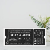  uitnodiging voor theater Ticket Wedding (Staand voorkant)