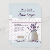 Uitnodiging voor thee en lavendel (Voorkant / Achterkant)