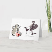 Uitnodiging voor thee - Greyhound en Fancy dame (Voorkant)