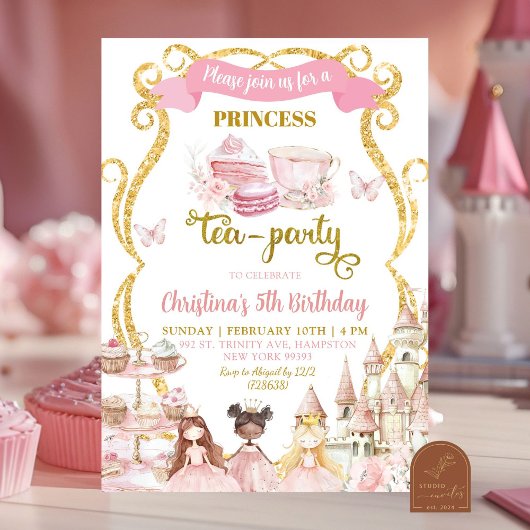 Uitnodiging voor Theepartij voor Prinsessen
