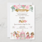 Uitnodiging voor Theepartijtje Koninklijke Prinses (Voorkant)