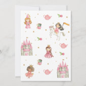 Uitnodiging voor Theepartijtje Koninklijke Prinses (Achterkant)