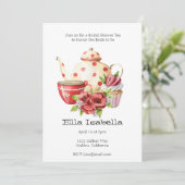 Uitnodiging voor theepartijtje voor de bruid (Staand voorkant)