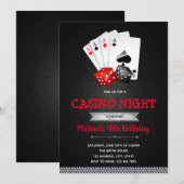 Uitnodiging voor themabezoek bij nacht casino (Voorkant / Achterkant)