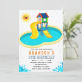 Uitnodiging voor themadag van het pretpark (Staand voorkant)