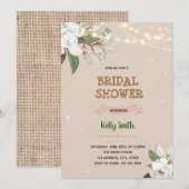 Uitnodiging voor themadouche Magnolia (Voorkant / Achterkant)