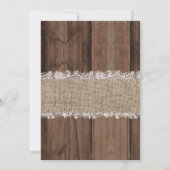 Uitnodiging voor themafeedag van Rustic lace mason (Achterkant)