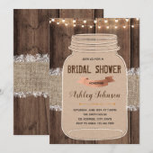 Uitnodiging voor themafeedag van Rustic lace mason (Voorkant / Achterkant)