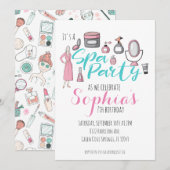 Uitnodiging voor themafeesten in Spa (Voorkant / Achterkant)