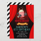 Uitnodiging voor themagefeest in de filmavond (Voorkant / Achterkant)