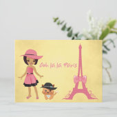 Uitnodiging voor themalubaren van Parijs (Staand voorkant)