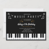 Uitnodiging voor themapartement Piano (Voorkant)