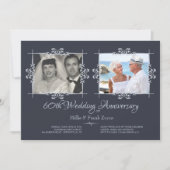 Uitnodiging voor 'Then and Now' foto-jubileumfeest (Voorkant)