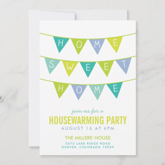 Uitnodiging voor thuishuisverwarming (Voorkant)