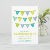 Uitnodiging voor thuishuisverwarming (Staand voorkant)