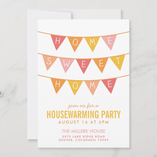 Uitnodiging voor thuishuisverwarming (Voorkant)