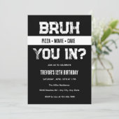 Uitnodiging voor tiener verjaardag (Staand voorkant)