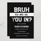 Uitnodiging voor tiener verjaardag (Voorkant / Achterkant)