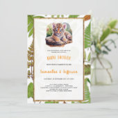UITNODIGING VOOR TIGER BABYSHOWER (Staand voorkant)