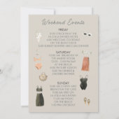 Uitnodiging voor tijdschema van Beach Bachelorette (Achterkant)