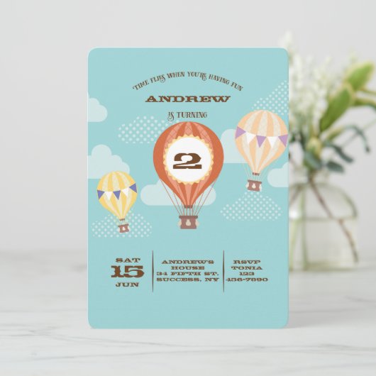 Uitnodiging voor Time Flies (Staand voorkant)