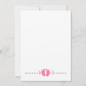 Uitnodiging voor Tiny Toes Baby Shower (Achterkant)