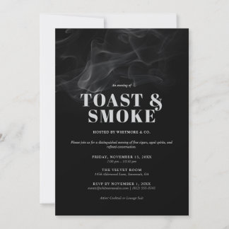 Uitnodiging voor Toast and Smoke-evenement