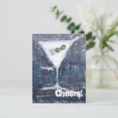 Uitnodiging voor Toast Party met Cheers (Staand voorkant)