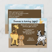 Uitnodiging voor toendra's thema (Voorkant / Achterkant)