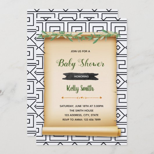 Uitnodiging voor toga feest (Voorkant / Achterkant)