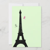 Uitnodiging voor Tortelduifjes bruiloft (groen) (Achterkant)