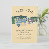 Uitnodiging voor Traandrop Trailer Camping Let's R (Staand voorkant)