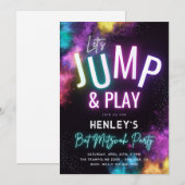 Uitnodiging voor Trampoline Bat Mitzvah-feest (Voorkant / Achterkant)