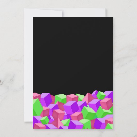 Uitnodiging voor trampolinefeest voor meisjes (Achterkant)